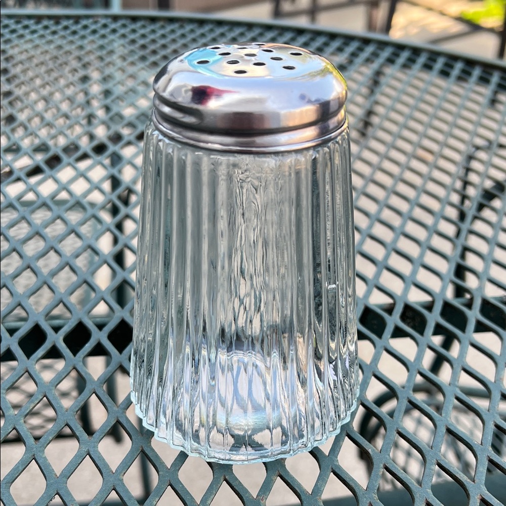 Glass Shaker with Silver Lid